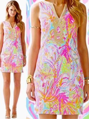 Lilly Pulitzer Scuba to Cuba Janice Shift Dress. Size O, Just Like New:)